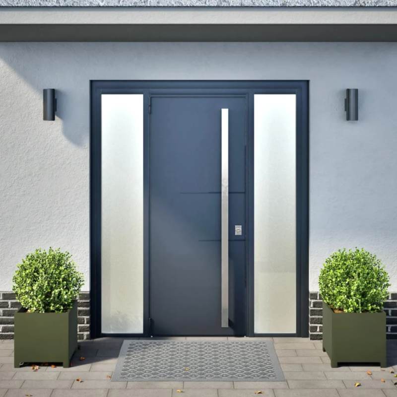 vidaXL dārza puķu kastes, 2 gab., olīvu zaļas, 40x40x40 cm, tērauds