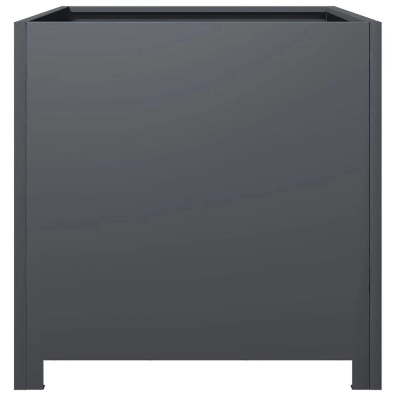 vidaXL dārza puķu kaste, antracītpelēka, 50x50x50 cm, tērauds