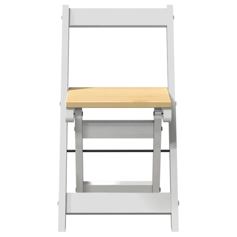 vidaXL ēdamistabas krēsli, saliekami, 4 gab., Corona, balti, priede