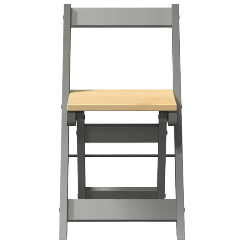 vidaXL ēdamistabas krēsli, saliekami, 4 gab., Corona, pelēks, priede