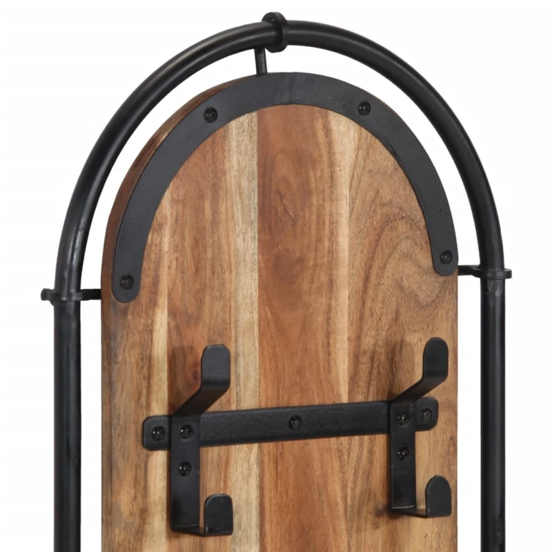 vidaXL sienas drēbju pakaramie ar 4 āķiem, 2 gab., akācijas masīvkoks