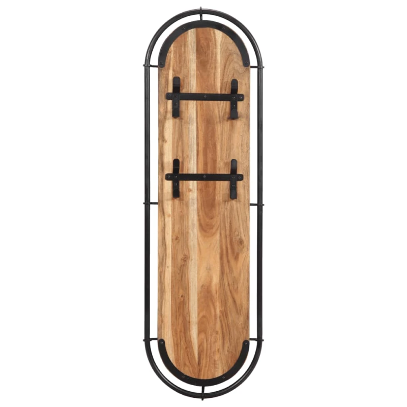 vidaXL sienas drēbju pakaramie ar 4 āķiem, 2 gab., akācijas masīvkoks