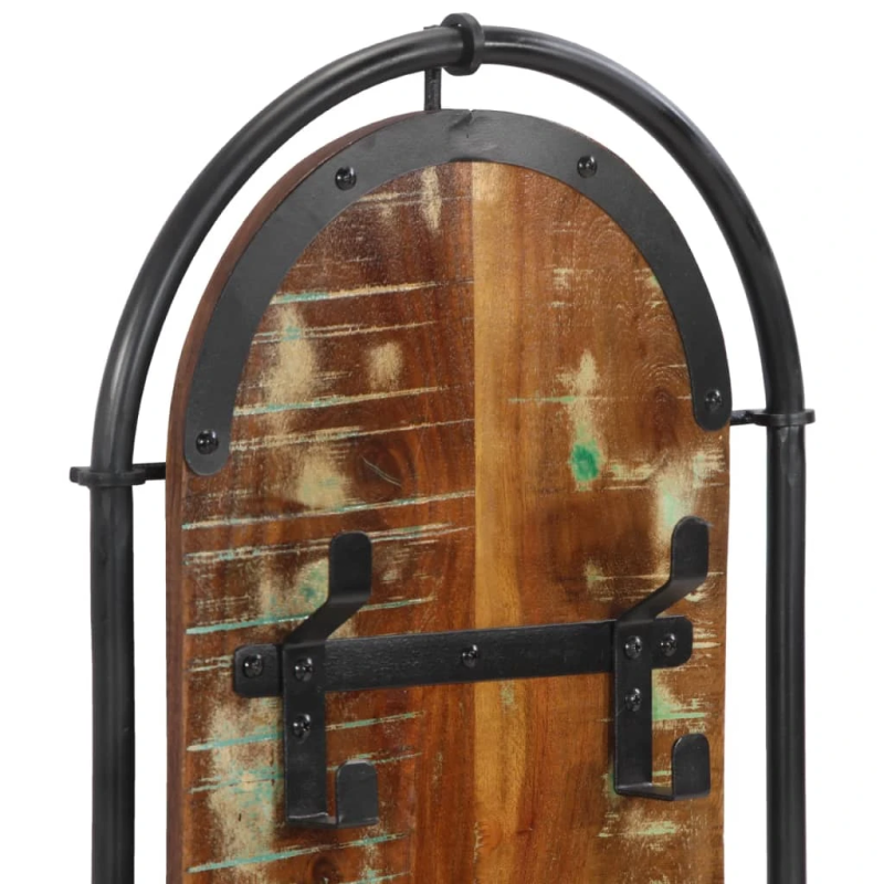 vidaXL sienas drēbju pakaramie ar 4 āķiem 2 gab. pārstrādāts masīvkoks