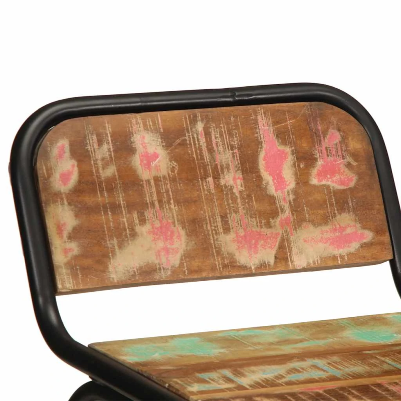 vidaXL bāra krēsli, 2 gab., 46x35,5x80 cm, pārstrādāts masīvkoks