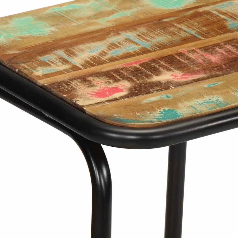 vidaXL bāra krēsli, 4 gab., 46x35,5x80 cm, pārstrādāts masīvkoks