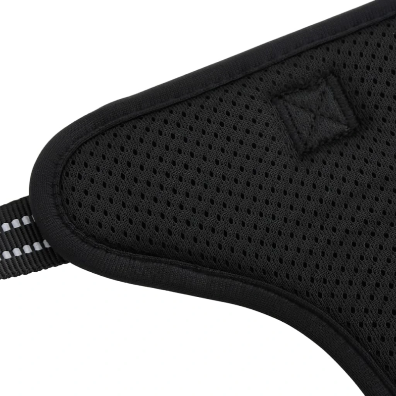 vidaXL suņu siksnas ar atstarojošām svītrām, regulējamas, melnas, S