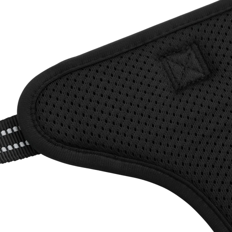 vidaXL suņu siksnas ar atstarojošām svītrām, regulējamas, melnas, L