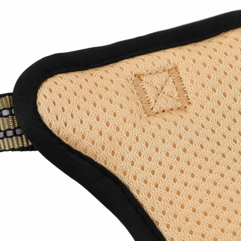 vidaXL suņu siksnas ar atstarojošām svītrām, regulējamas, brūnas, L