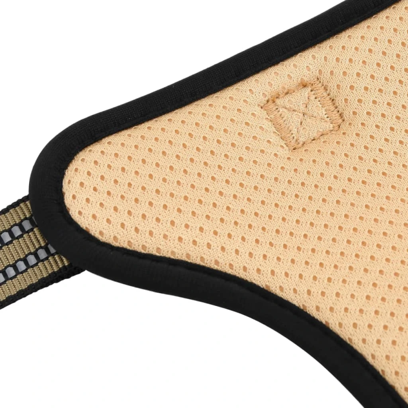 vidaXL suņu siksnas ar atstarojošām svītrām, regulējamas, brūnas, L