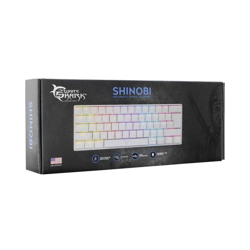 White Shark GK-2022 Shinobi Blue switch, White US