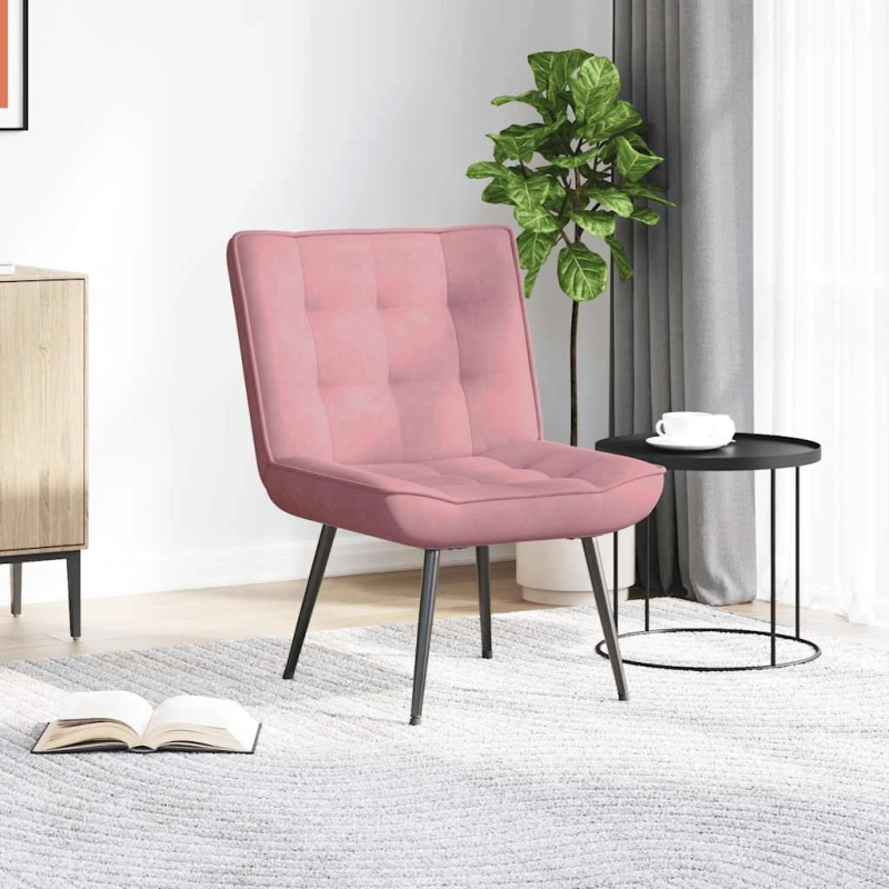 vidaXL Relaksējošais Krēsls Rozā 64x74x84 cm Samts