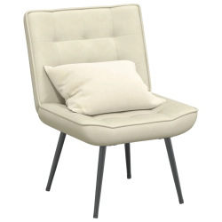 vidaXL Relaxing Chair Cream 64x74x84 cm Velvet