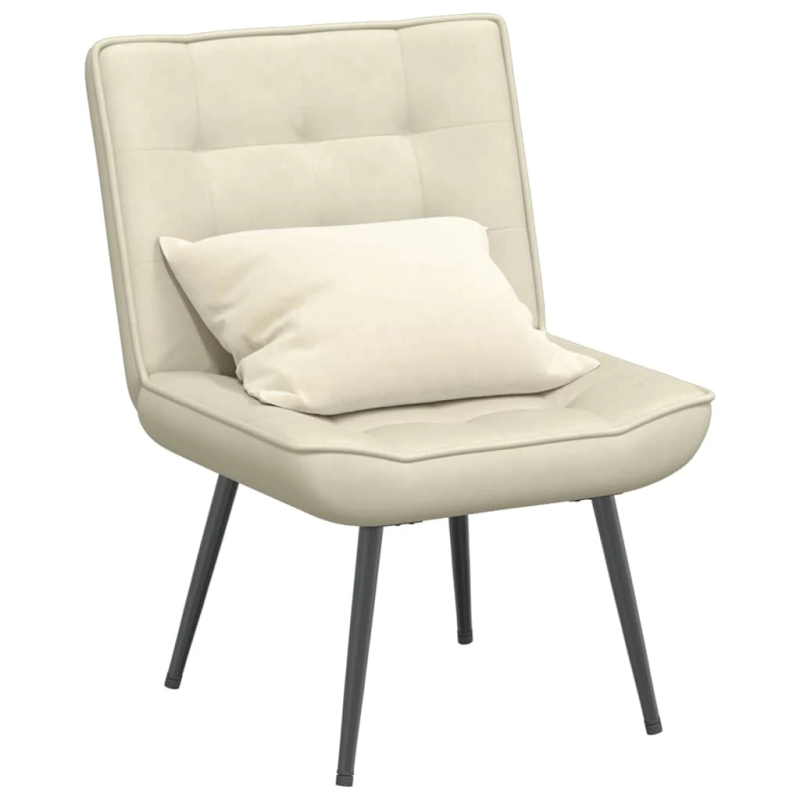 vidaXL Relaxing Chair Cream 64x74x84 cm Velvet