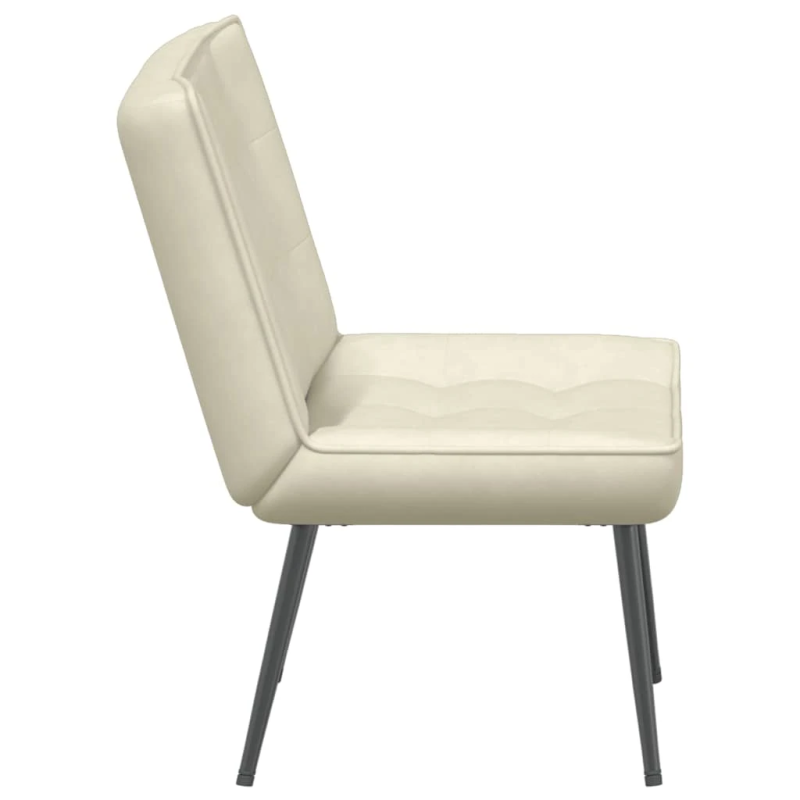 vidaXL Relaxing Chair Cream 64x74x84 cm Velvet