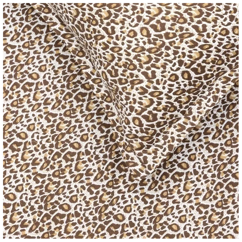 Gultas veļas komplekts Okko Leopard, brūngans, 200 x 220 cm