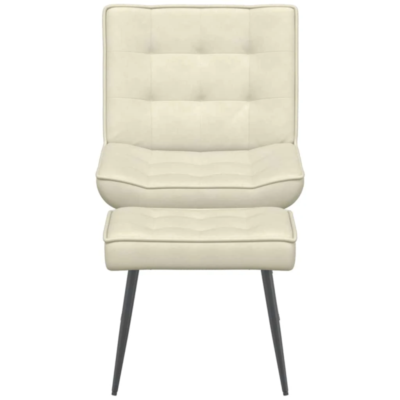 vidaXL Relaksējošs Krēsls ar Izkārnījumu krēmu Velvet