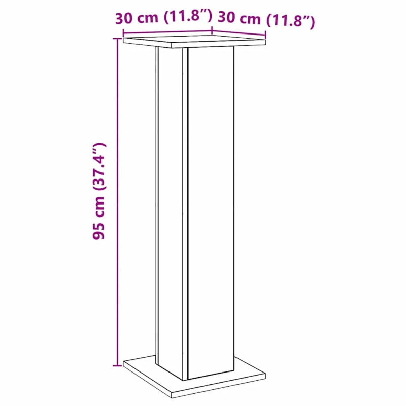 vidaXL skaļruņu statīvi, 2 gab., koka krāsa, 30x30x95 cm, koks