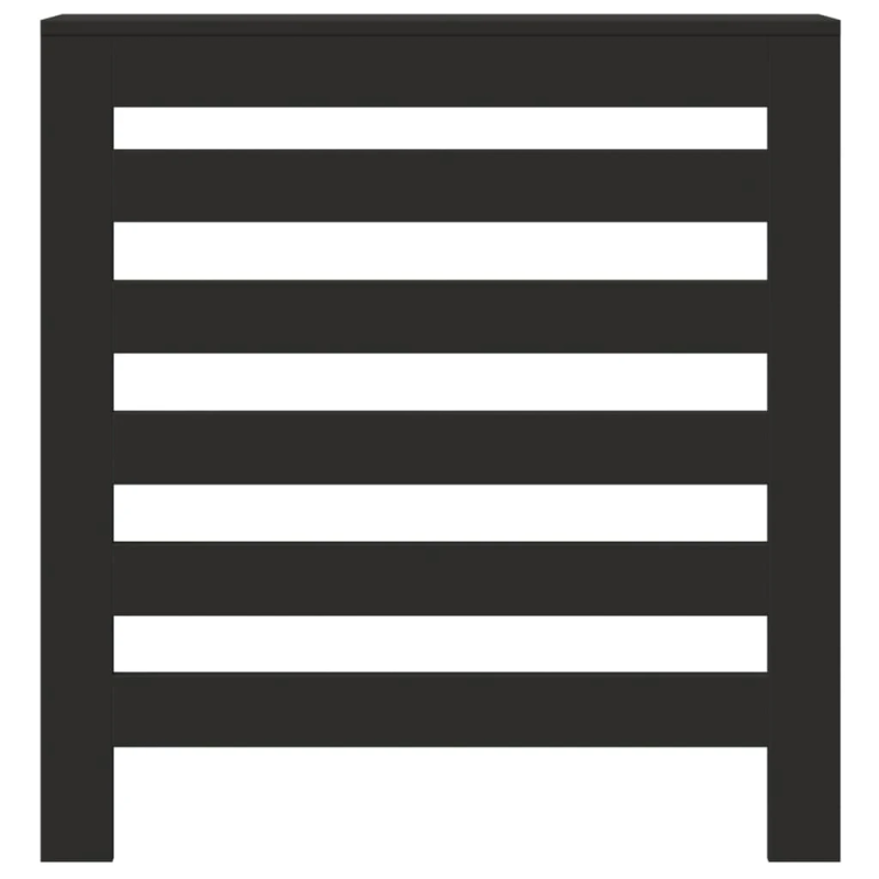 vidaXL radiatora pārsegs, melns, 78x20x82 cm, inženierijas koks