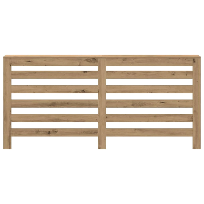 vidaXL radiatora pārsegs, koka krāsa, 175x20x82 cm, inženierijas koks