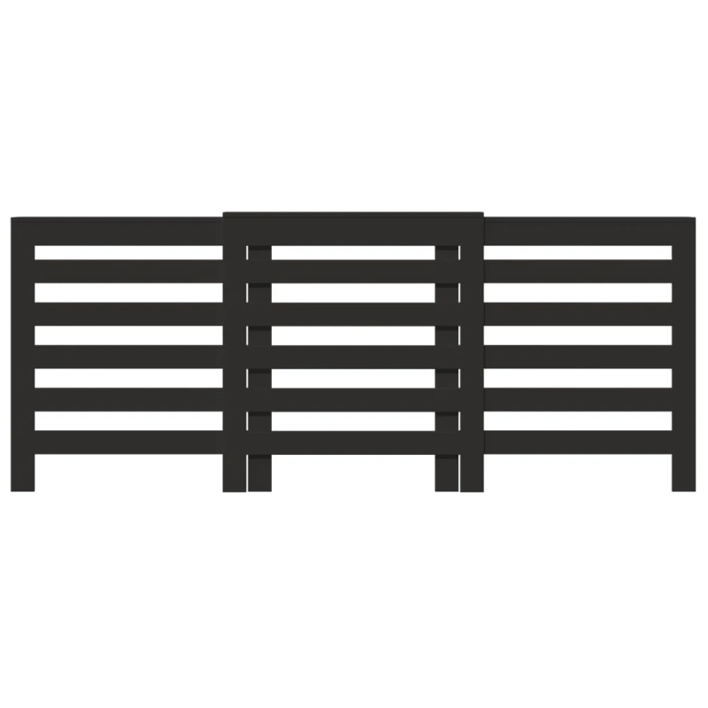 vidaXL radiatora pārsegs, melns, 205x21,5x83,5 cm, inženierijas koks