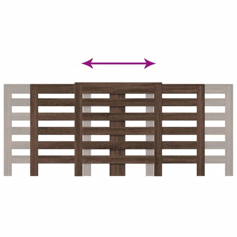 vidaXL radiatora pārsegs, brūna ozola, 205x21,5x83,5 cm, koks