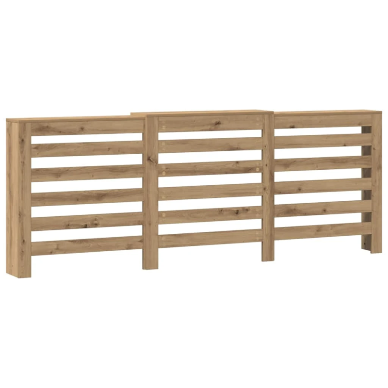 vidaXL radiatora pārsegs, koka krāsa, 205x21,5x83,5 cm, koks