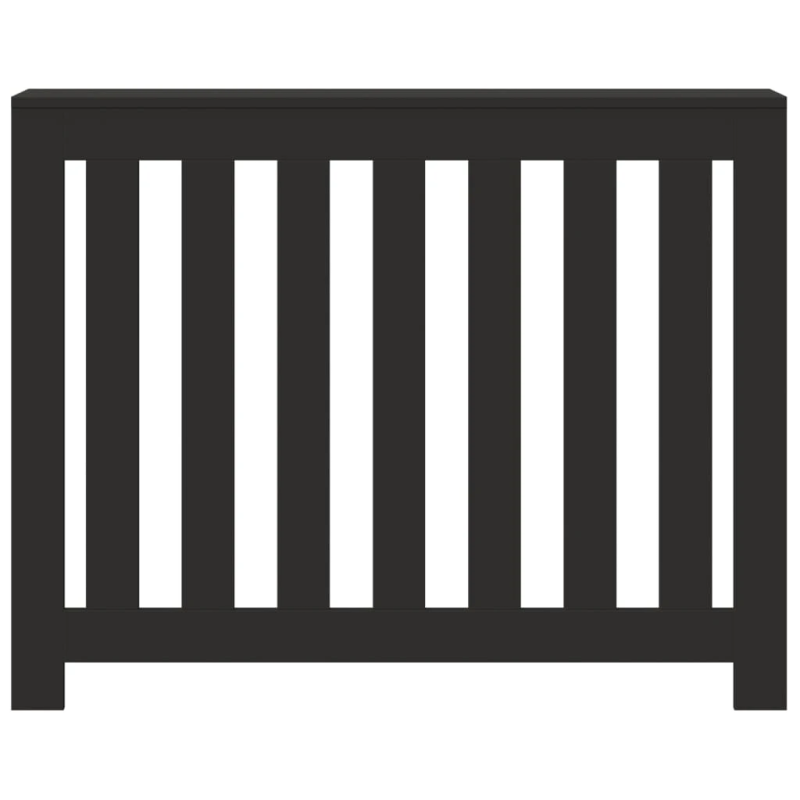 vidaXL radiatora pārsegs, melns, 104x20x82 cm, inženierijas koks