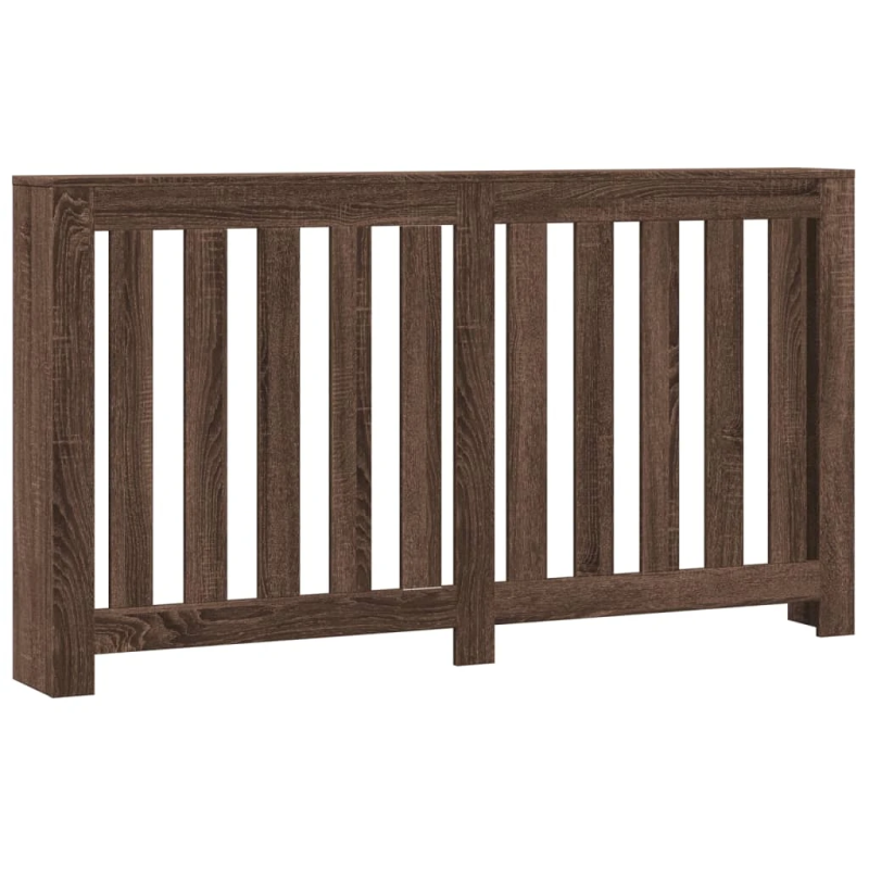 vidaXL radiatora pārsegs, brūna ozola, 149x20x82 cm, inženierijas koks