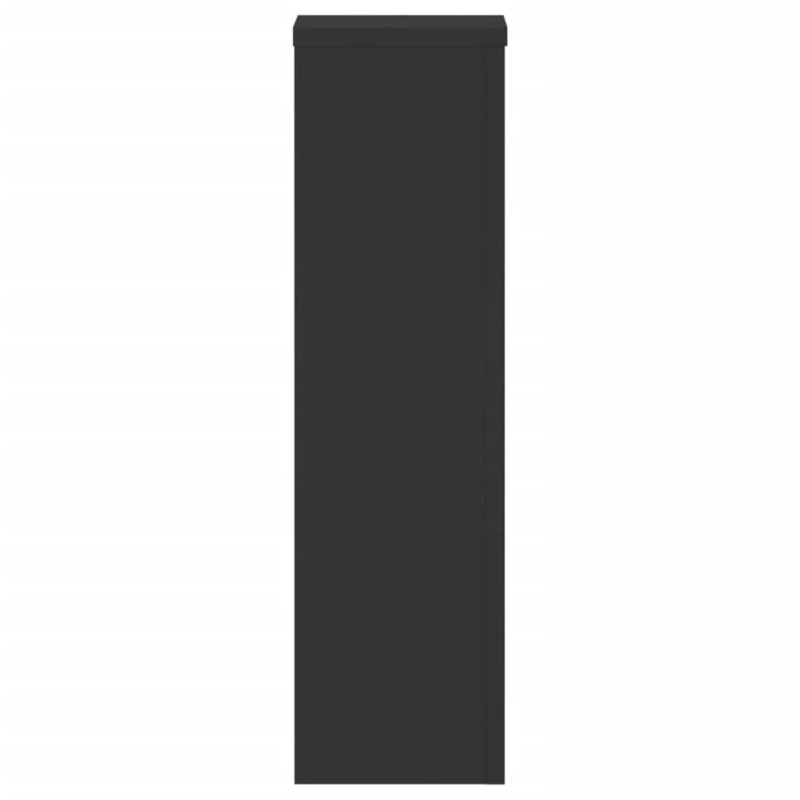 vidaXL augu statīvi, 2 gab., melni, 17x17x60 cm, inženierijas koks