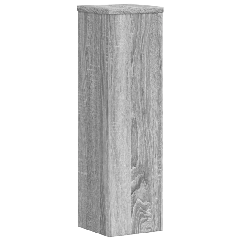 vidaXL augu statīvi, 2 gab., pelēka ozola, 17x17x60 cm, koks