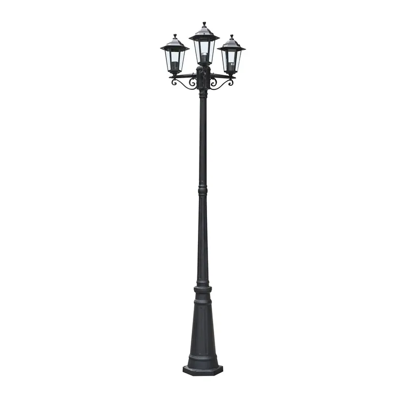 Brīvi stāvošs āra gaismeklis Domoletti Arna, 15W, E27, IP44, melna, 55 cm x 212 cm