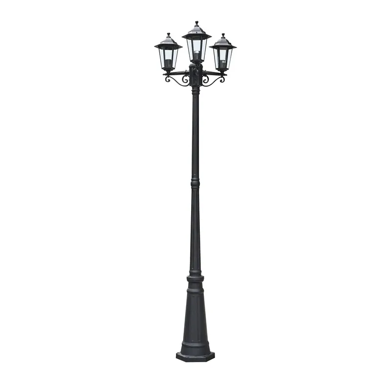 Pastatomas lauko šviestuvas Domoletti Arna, 15W, E27, IP44, juoda sp., 55 cm x 212 cm