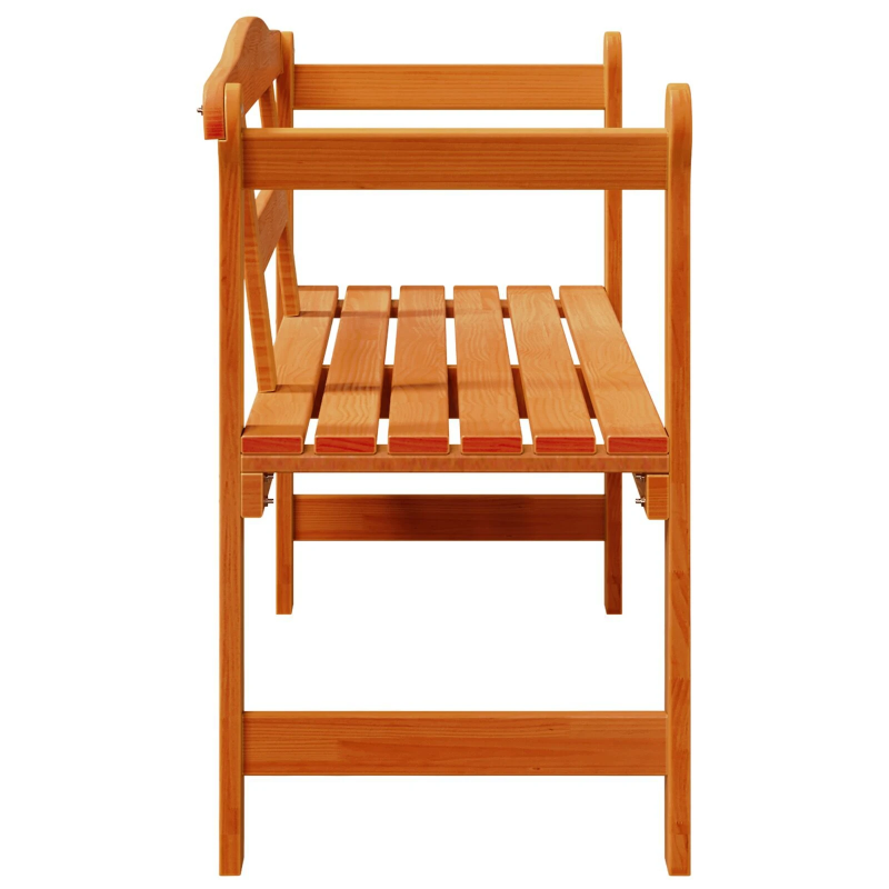 vidaXL Āra sols Brūna 119 x 44 x 76 cm Ciets priedes koks