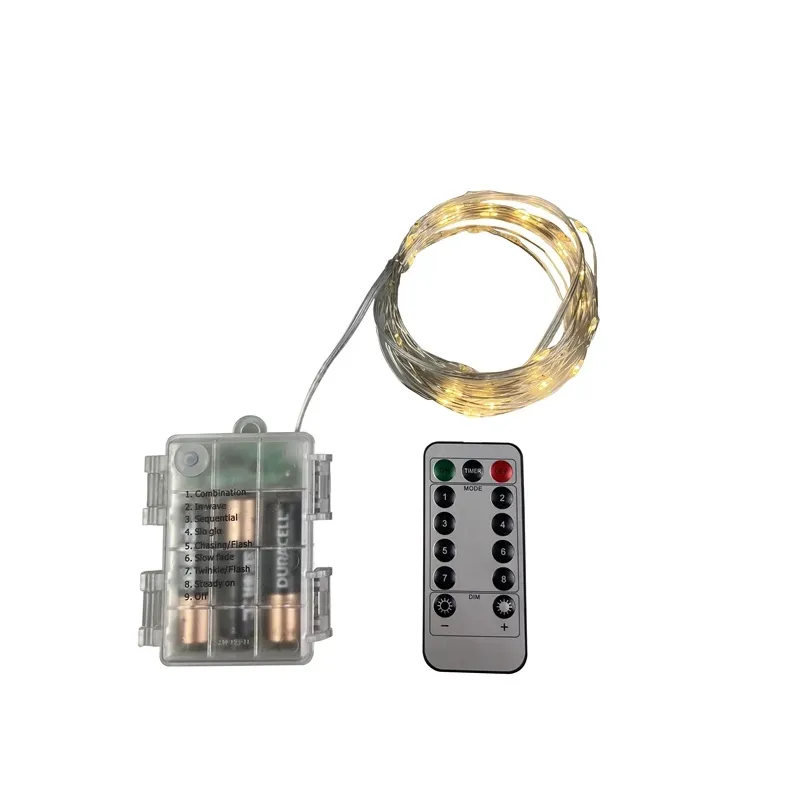 Virtene luma ar bateriju 5m 50led