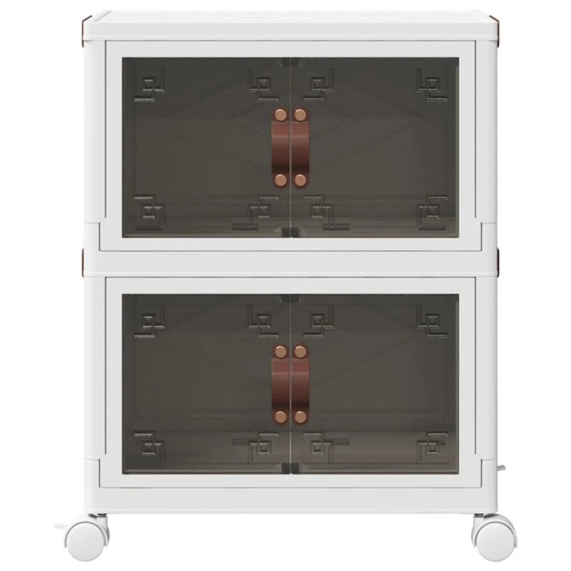 vidaXL Glabāšanas kaste ar riteņiem 2 līmeņu, 28 L, 48,5x29,5x59,5 cm