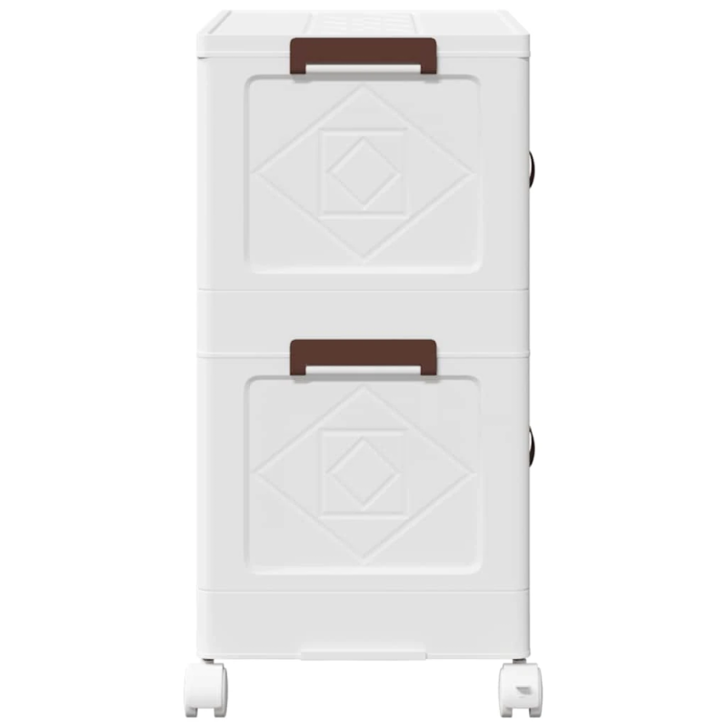vidaXL Glabāšanas kaste ar riteņiem 2 līmeņu, 28 L, 48,5x29,5x59,5 cm
