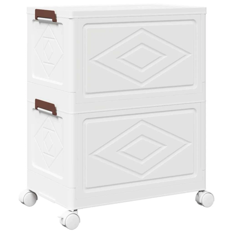 vidaXL Glabāšanas kaste ar riteņiem 2 līmeņu, 28 L, 48,5x29,5x59,5 cm