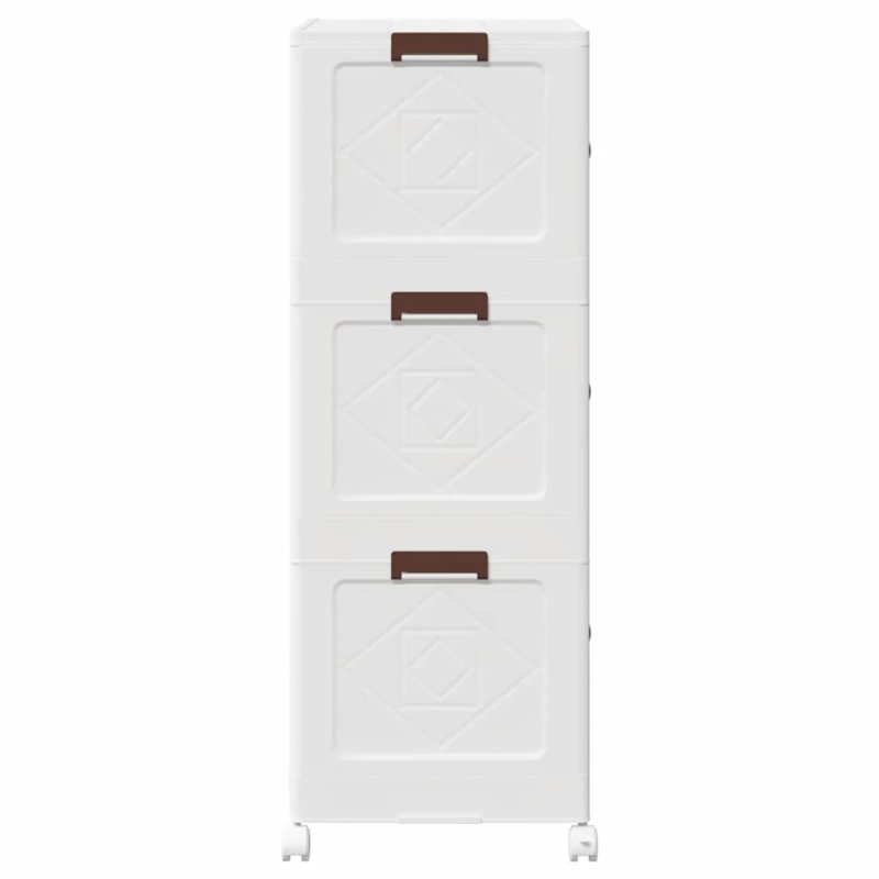 vidaXL Glabāšanas kaste ar riteņiem 3 līmeņu, 75 L, 64x39,5x110,5 cm