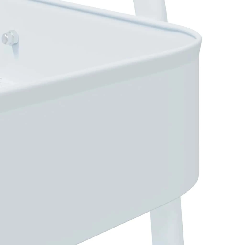 vidaXL glabāšanas ratiņi 3 līmeņu, balti, 42x41,5x77 cm, tērauds