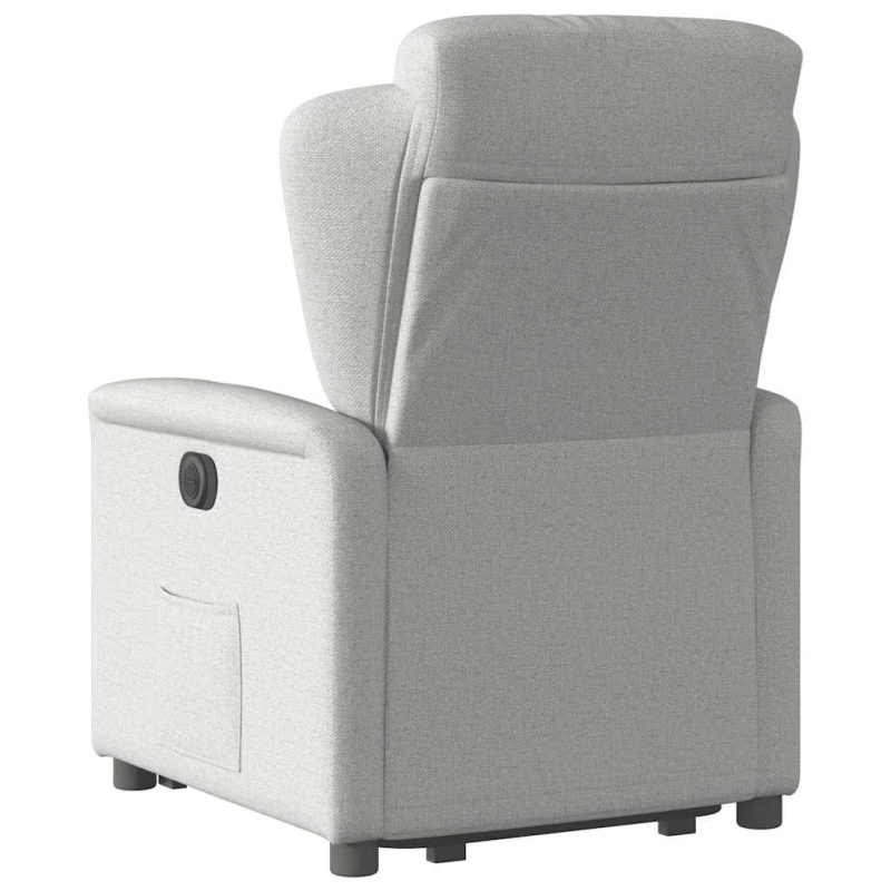 vidaXL elektrisks atpūtas krēsls, paceļams, atgāžams, mākonis pelēks