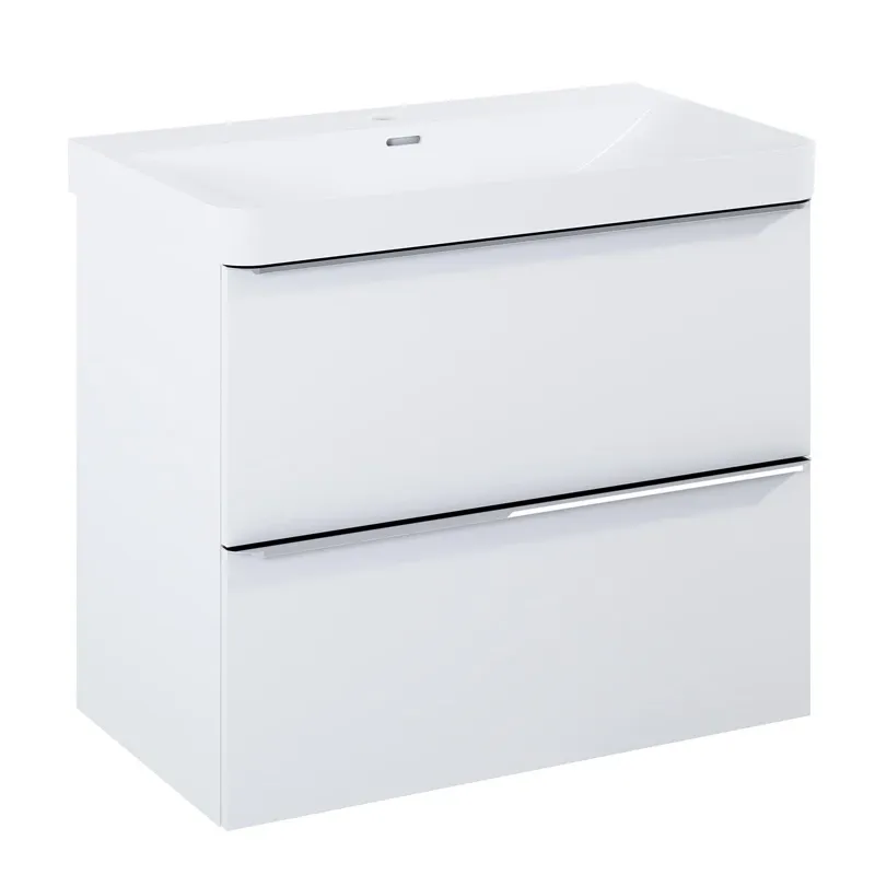 Vannas istabas skapis ar izlietni Masterjero Soft, balta, 43.7 cm x 78.5 cm x 63.5 cm