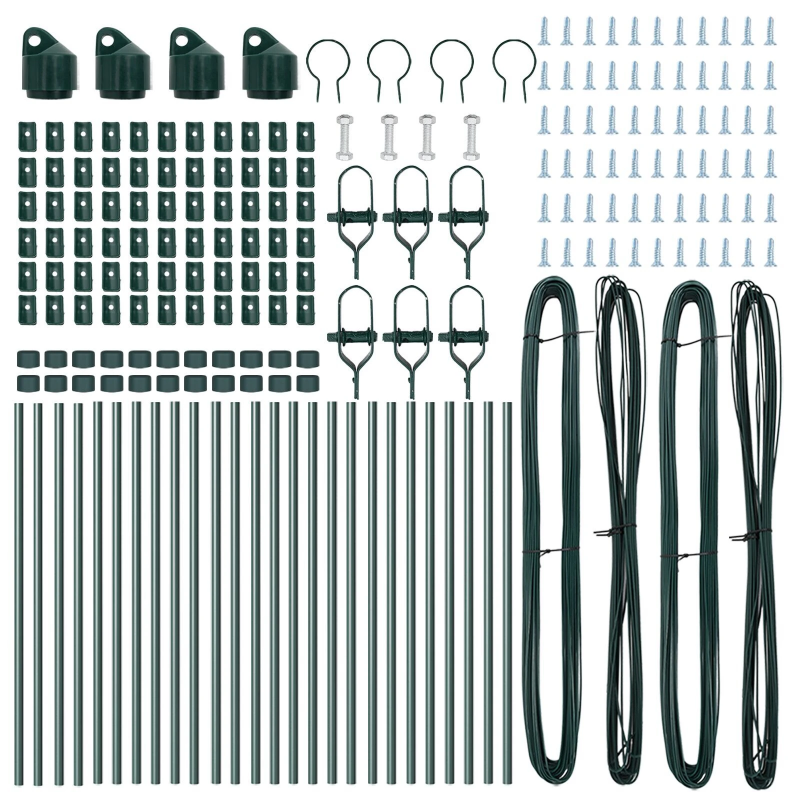 vidaXL Žoga āķis 26 pcs Zaļa 3,2 x 3,2 x 120 cm