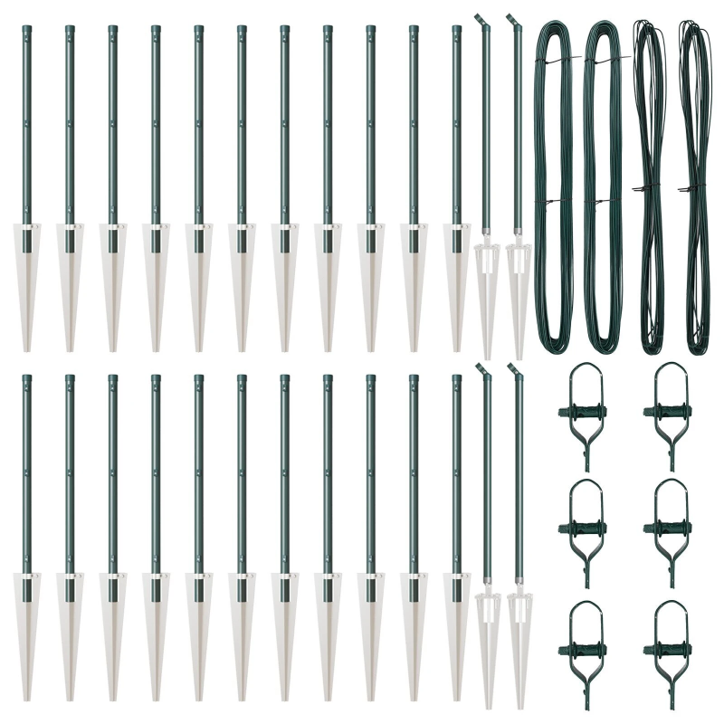 vidaXL Žoga āķis 26 pcs Pelēka 3,2 x 3,2 x 60 cm