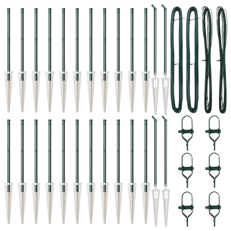 vidaXL Žoga āķis 26 pcs Pelēka 3,2 x 3,2 x 80 cm