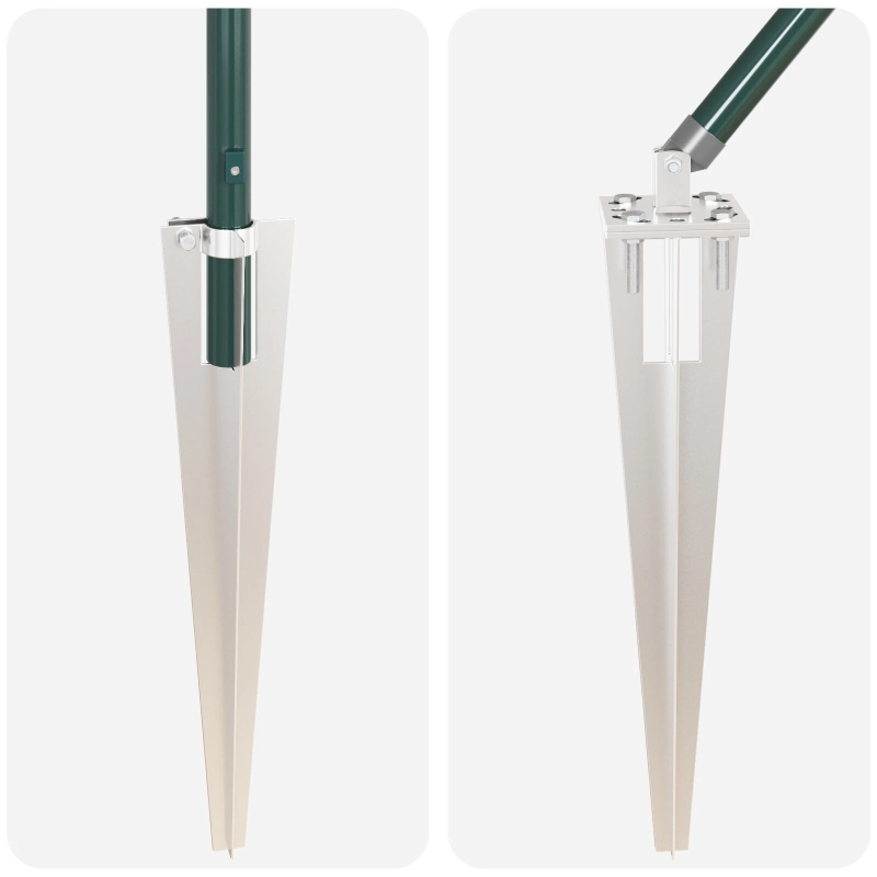 vidaXL Žoga āķis 26 pcs Pelēka 3,2 x 3,2 x 100 cm