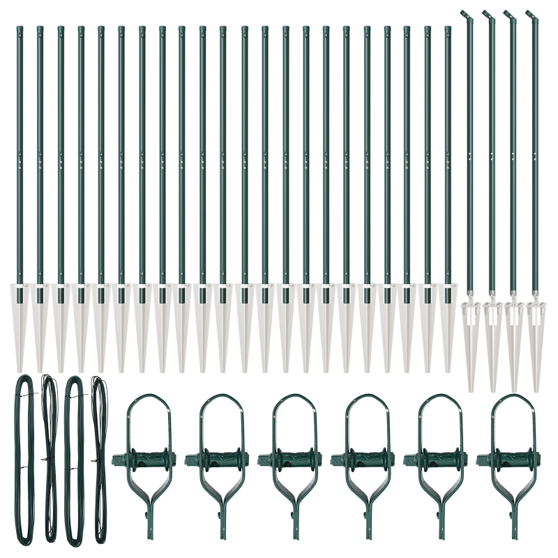 vidaXL Žoga āķis 26 pcs Pelēka 3,2 x 3,2 x 140 cm