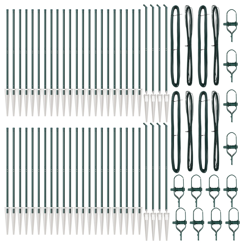 vidaXL Žoga āķis 52 pcs Pelēka 3,2 x 3,2 x 170 cm