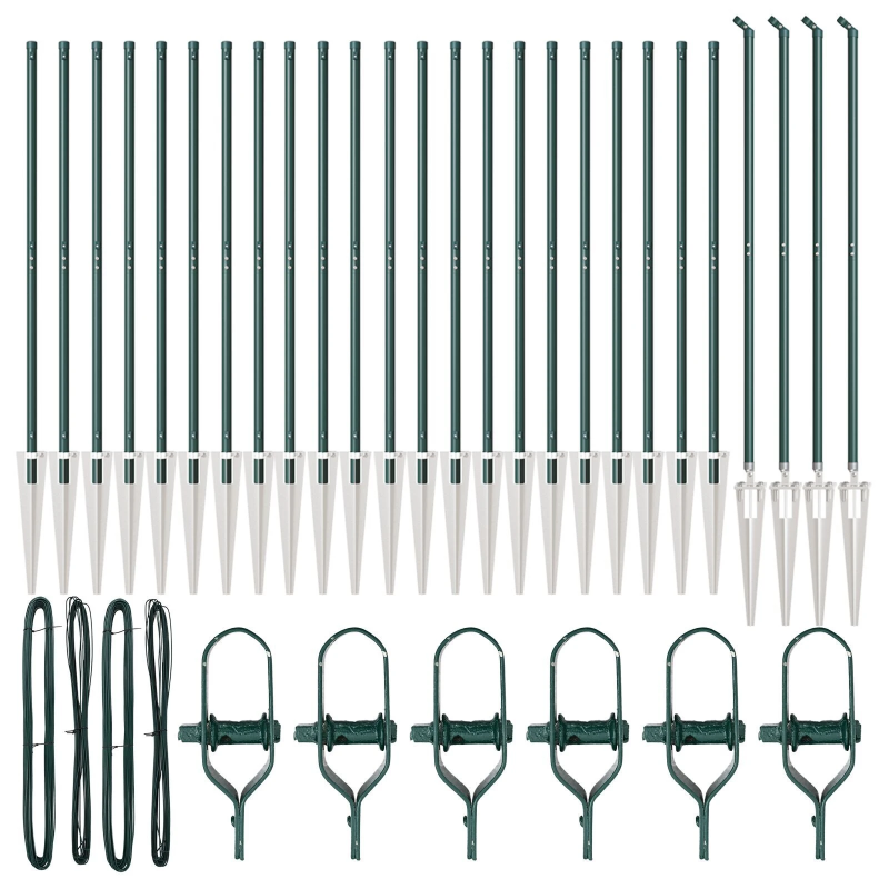 vidaXL Žoga āķis 26 pcs Pelēka 3,2 x 3,2 x 180 cm