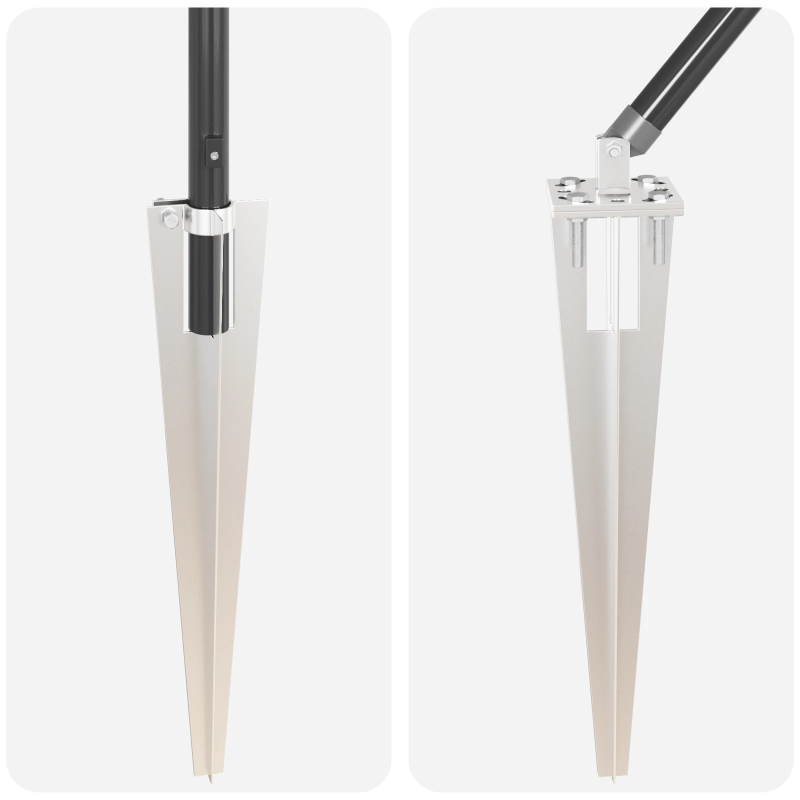 vidaXL Žoga āķis 26 pcs Pelēka 3,2 x 3,2 x 60 cm