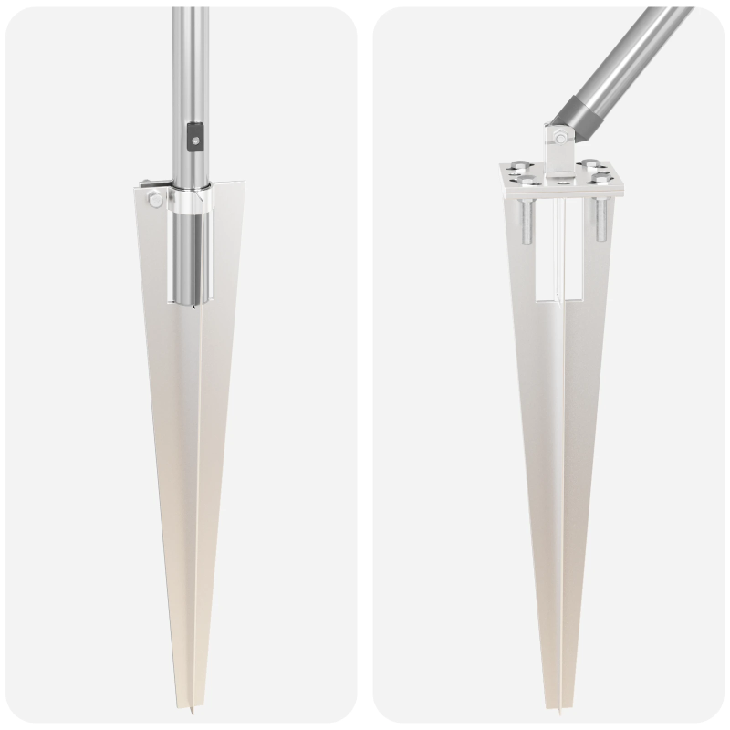 vidaXL Žoga āķis 26 pcs Pelēka 3,2 x 3,2 x 140 cm